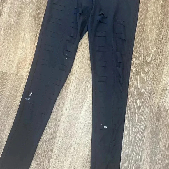 Womens 90 Degree by Reflex Black Slashed Leggings - XS - Picture 3 of 8